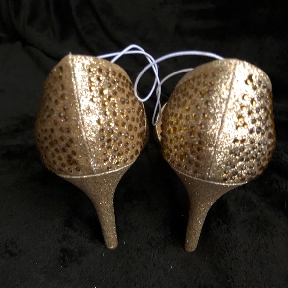 NWOT 👠 Jones NY Sparkly Gold Glitter & Sequin Pumps Ladies Sz.9! - Picture 9 of 15
